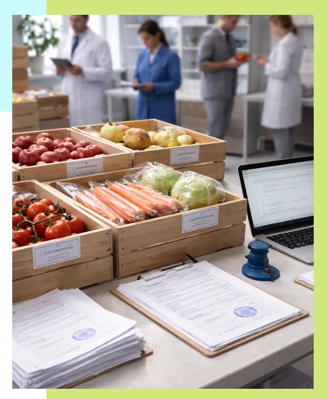 Сертификация овощей и фруктов в Камне-на-Оби от 8628 р. | Алешин-Кно