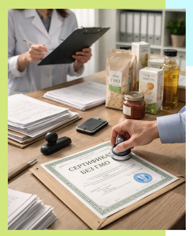 Получение сертификата Без ГМО для продукции в Камне-на-Оби