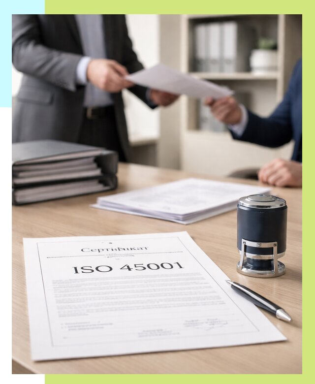 Сертификат ISO 45001 в Камне-на-Оби под ключ от 45675 р. | Алешин-Кно
